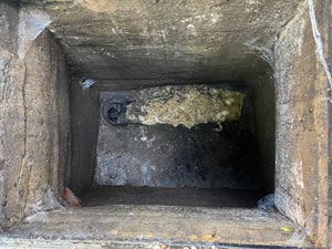 A blocked drain in Finchley.