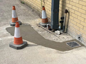 A broken pipe replacement for a commercial property in Denham.