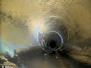 A housebuyer cctv survey finds faults in drain - Ealing