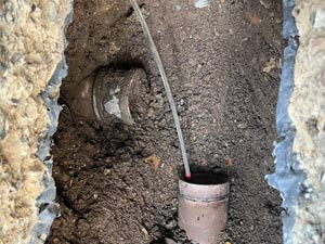 The excavation and removal of a collapsed drain in Kingsbury